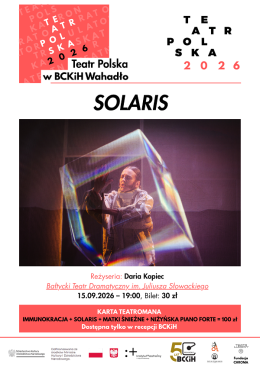 Brześć Kujawski Wydarzenie Spektakl "SOLARIS" - TEATR POLSKA 2026